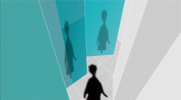 Interior - teal corridors