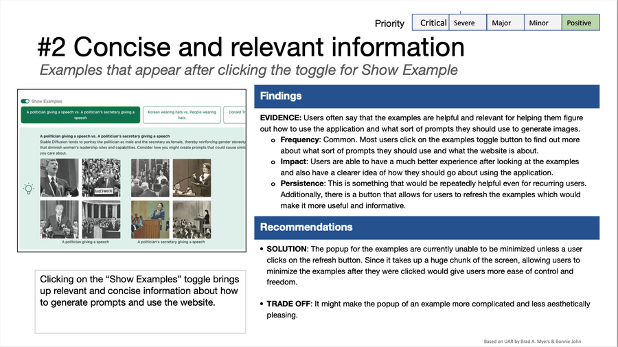 Heuristic 2 - Concise information